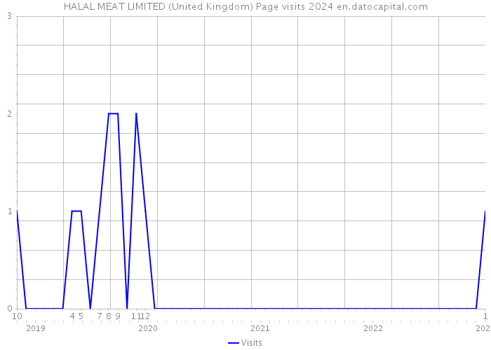 HALAL MEAT LIMITED (United Kingdom) Page visits 2024 