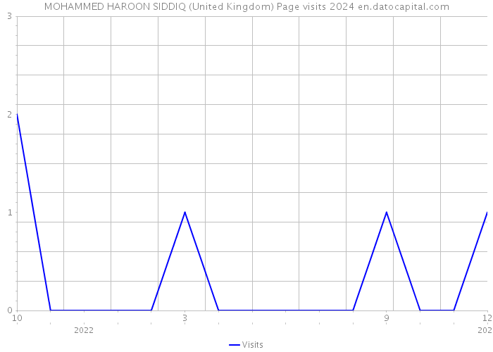 MOHAMMED HAROON SIDDIQ (United Kingdom) Page visits 2024 