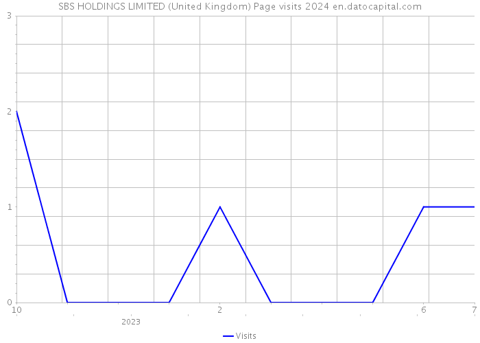 SBS HOLDINGS LIMITED (United Kingdom) Page visits 2024 