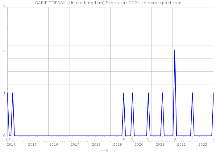 GARIP TOPRAK (United Kingdom) Page visits 2024 