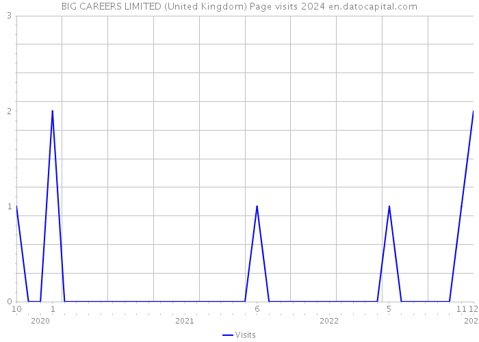 BIG CAREERS LIMITED (United Kingdom) Page visits 2024 