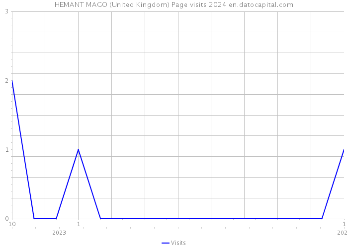 HEMANT MAGO (United Kingdom) Page visits 2024 