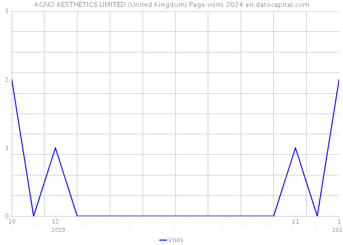 AGNO AESTHETICS LIMITED (United Kingdom) Page visits 2024 