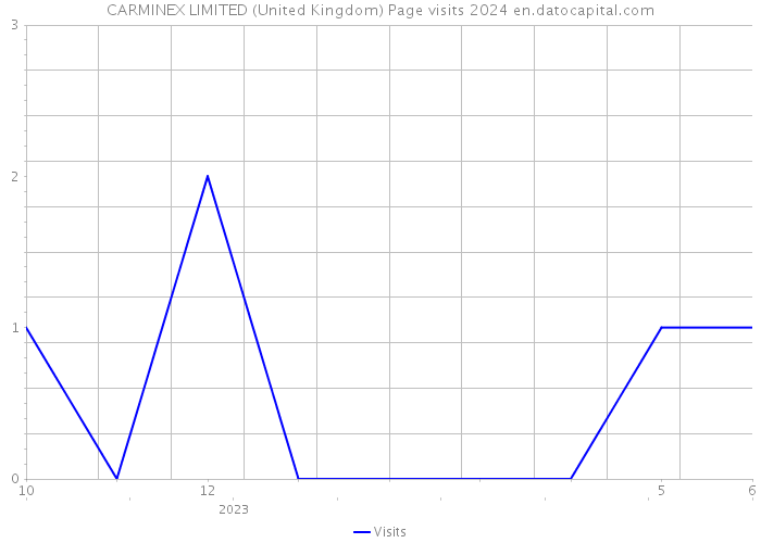 CARMINEX LIMITED (United Kingdom) Page visits 2024 