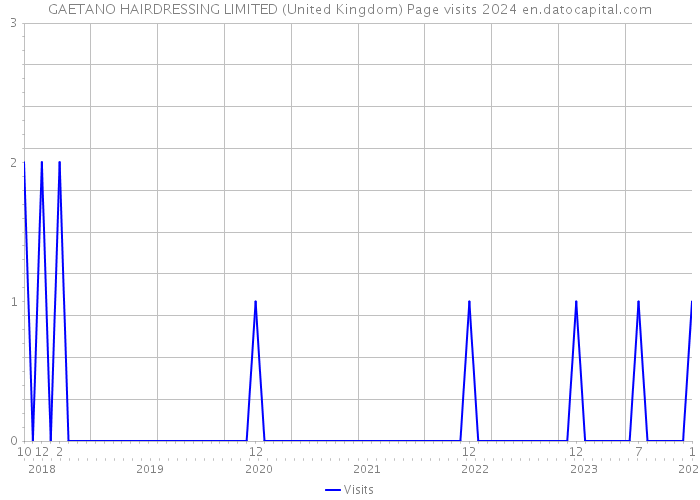 GAETANO HAIRDRESSING LIMITED (United Kingdom) Page visits 2024 