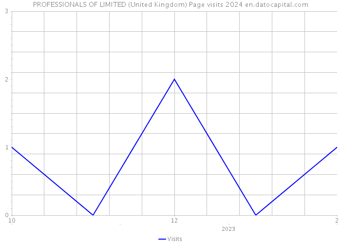 PROFESSIONALS OF LIMITED (United Kingdom) Page visits 2024 
