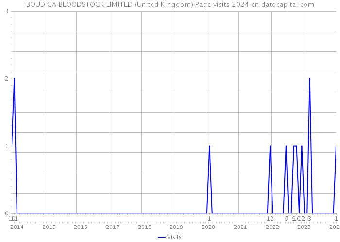 BOUDICA BLOODSTOCK LIMITED (United Kingdom) Page visits 2024 