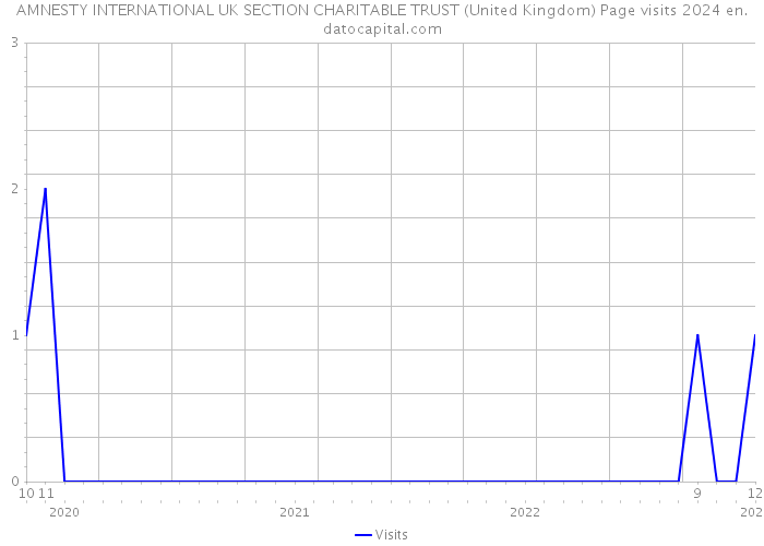 AMNESTY INTERNATIONAL UK SECTION CHARITABLE TRUST (United Kingdom) Page visits 2024 