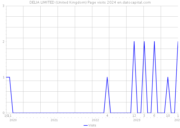 DELIA LIMITED (United Kingdom) Page visits 2024 