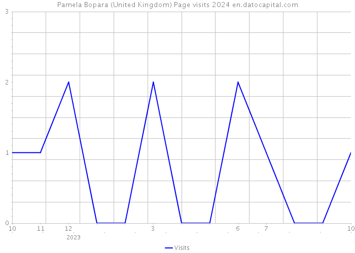 Pamela Bopara (United Kingdom) Page visits 2024 