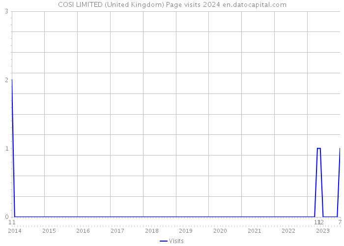 COSI LIMITED (United Kingdom) Page visits 2024 