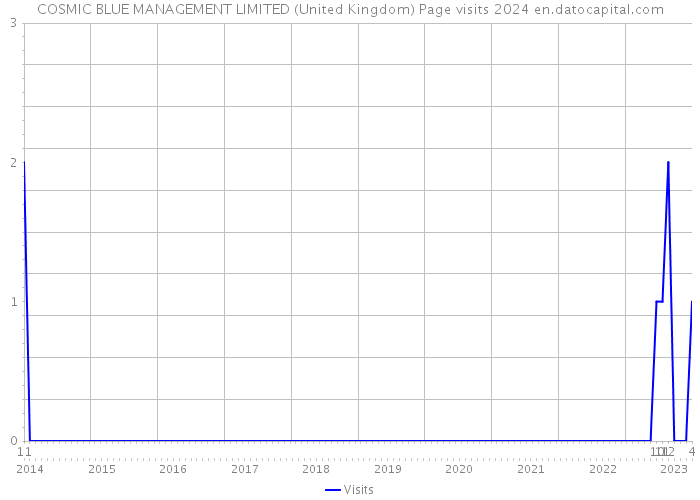 COSMIC BLUE MANAGEMENT LIMITED (United Kingdom) Page visits 2024 