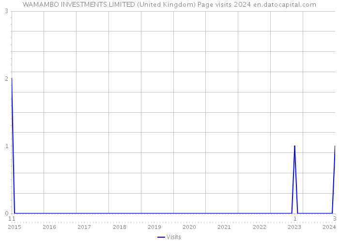 WAMAMBO INVESTMENTS LIMITED (United Kingdom) Page visits 2024 