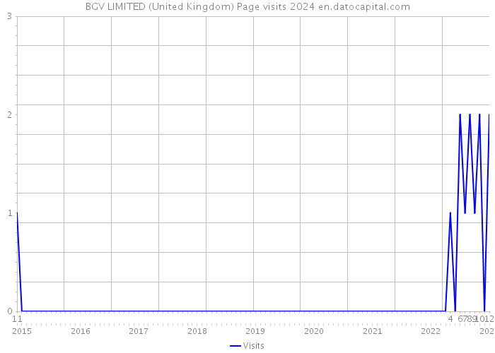 BGV LIMITED (United Kingdom) Page visits 2024 