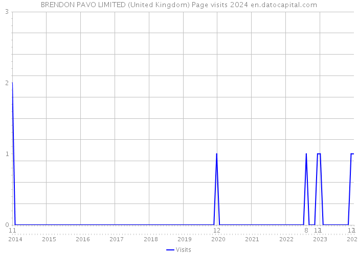 BRENDON PAVO LIMITED (United Kingdom) Page visits 2024 