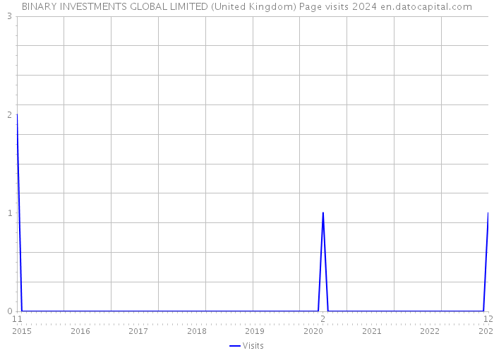 BINARY INVESTMENTS GLOBAL LIMITED (United Kingdom) Page visits 2024 
