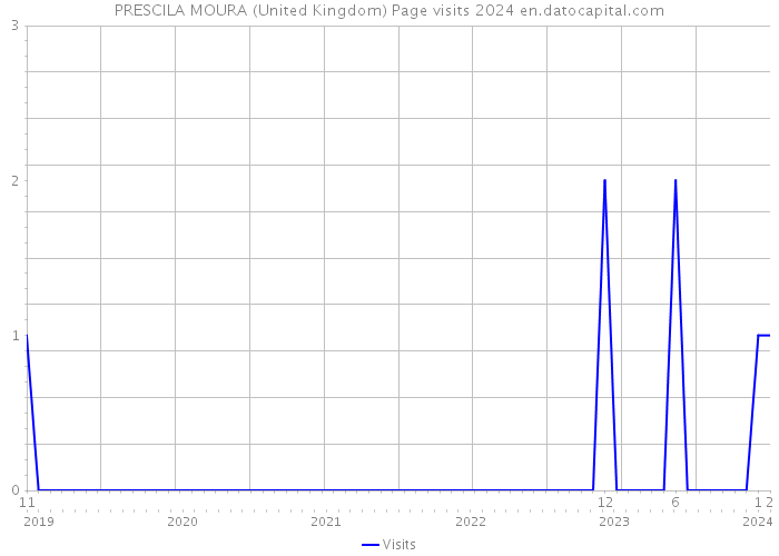 PRESCILA MOURA (United Kingdom) Page visits 2024 