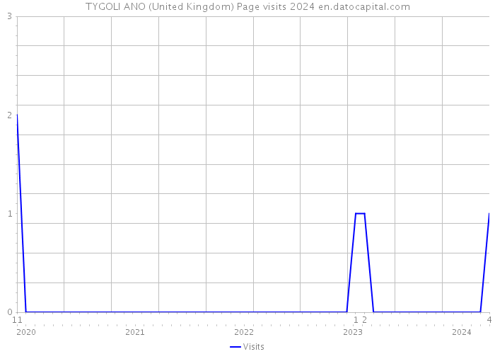 TYGOLI ANO (United Kingdom) Page visits 2024 