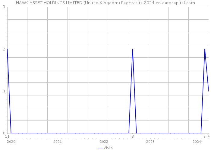 HAWK ASSET HOLDINGS LIMITED (United Kingdom) Page visits 2024 