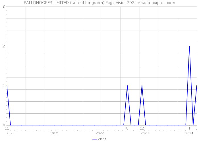 PALI DHOOPER LIMITED (United Kingdom) Page visits 2024 