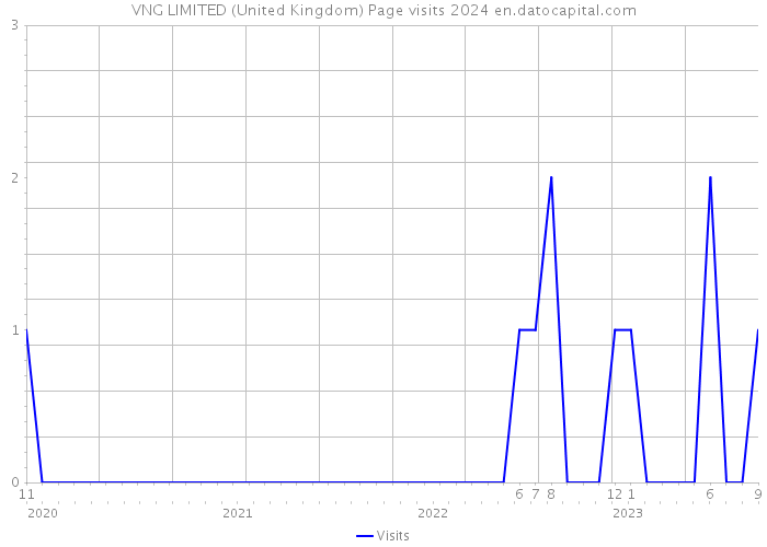 VNG LIMITED (United Kingdom) Page visits 2024 