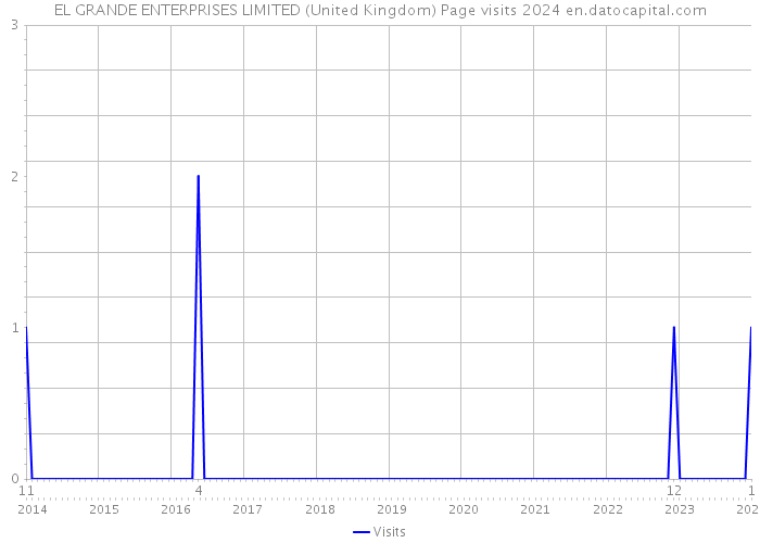 EL GRANDE ENTERPRISES LIMITED (United Kingdom) Page visits 2024 