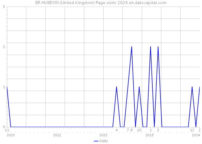 ER HUSEYIN (United Kingdom) Page visits 2024 