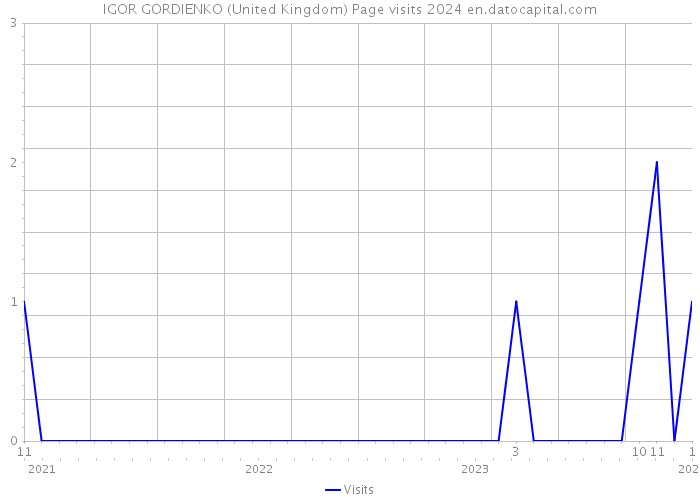 IGOR GORDIENKO (United Kingdom) Page visits 2024 