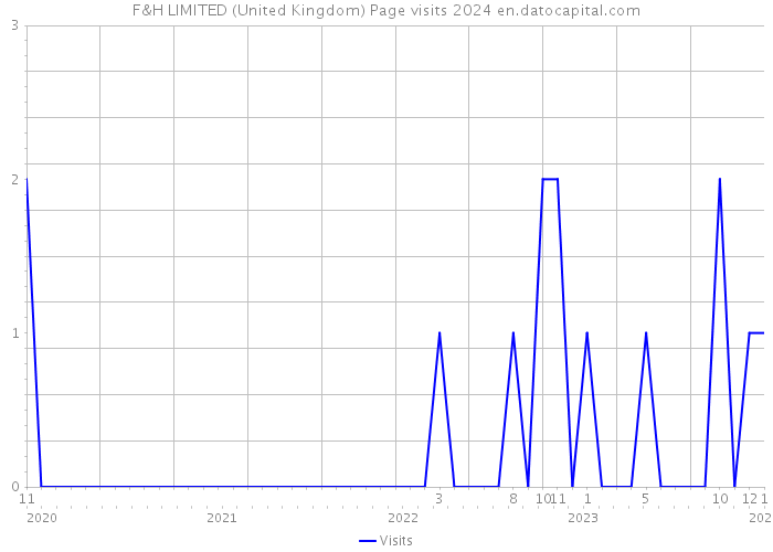 F&H LIMITED (United Kingdom) Page visits 2024 