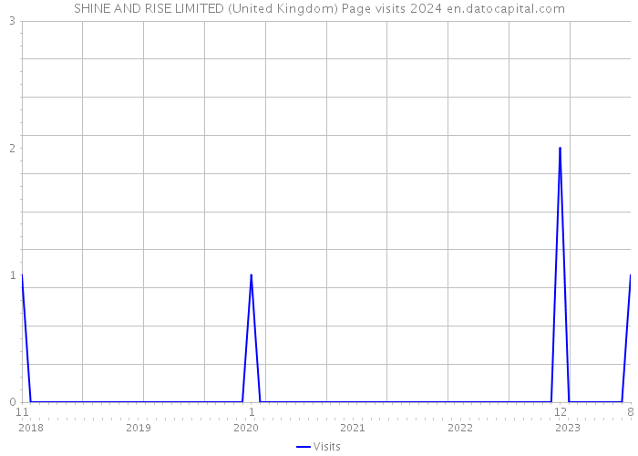 SHINE AND RISE LIMITED (United Kingdom) Page visits 2024 