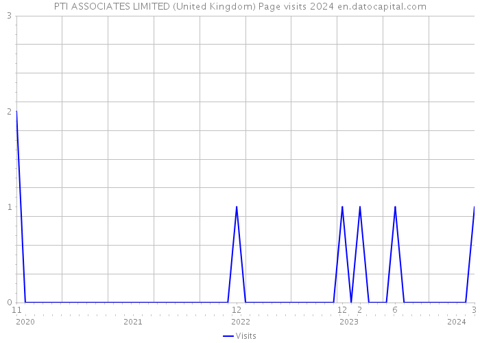 PTI ASSOCIATES LIMITED (United Kingdom) Page visits 2024 