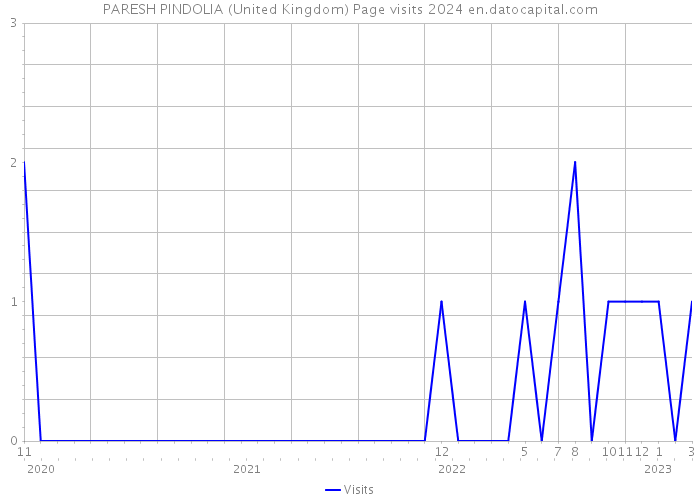 PARESH PINDOLIA (United Kingdom) Page visits 2024 