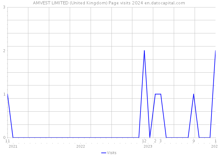 AMVEST LIMITED (United Kingdom) Page visits 2024 