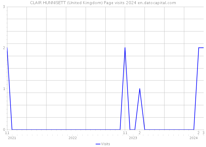 CLAIR HUNNISETT (United Kingdom) Page visits 2024 