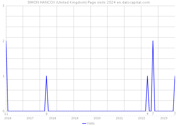 SIMON HANCOX (United Kingdom) Page visits 2024 