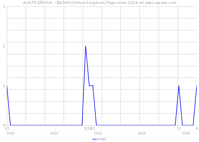 AGATA DROGA - BAZAN (United Kingdom) Page visits 2024 