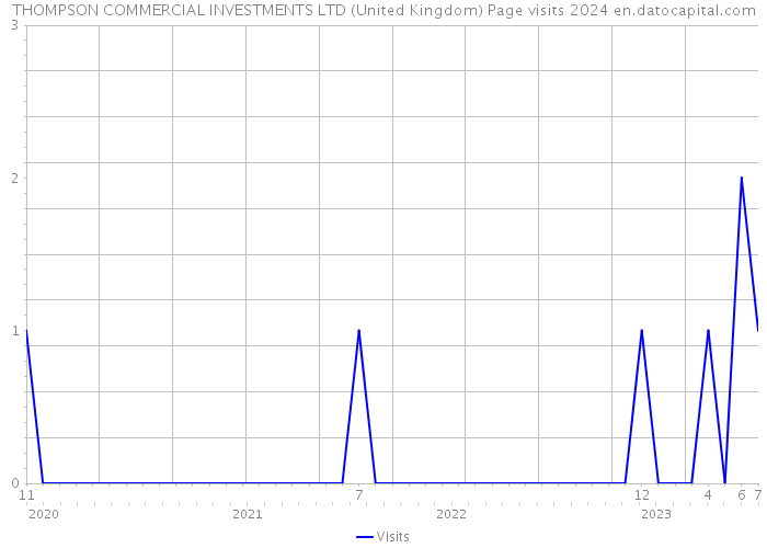 THOMPSON COMMERCIAL INVESTMENTS LTD (United Kingdom) Page visits 2024 