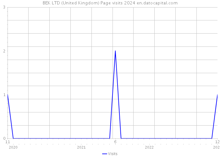 BEK LTD (United Kingdom) Page visits 2024 