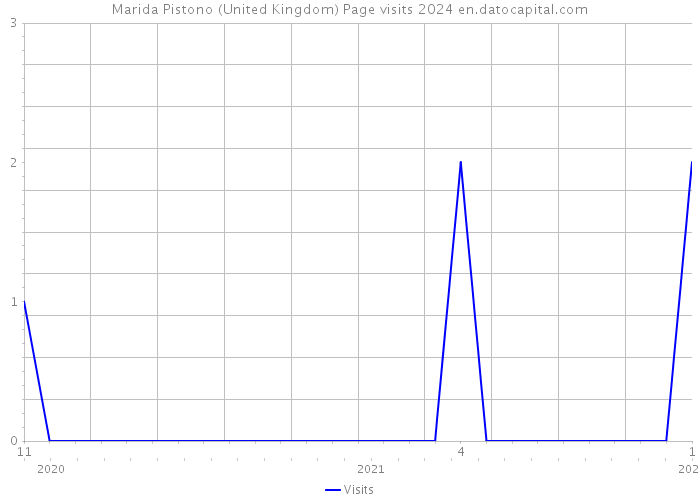 Marida Pistono (United Kingdom) Page visits 2024 