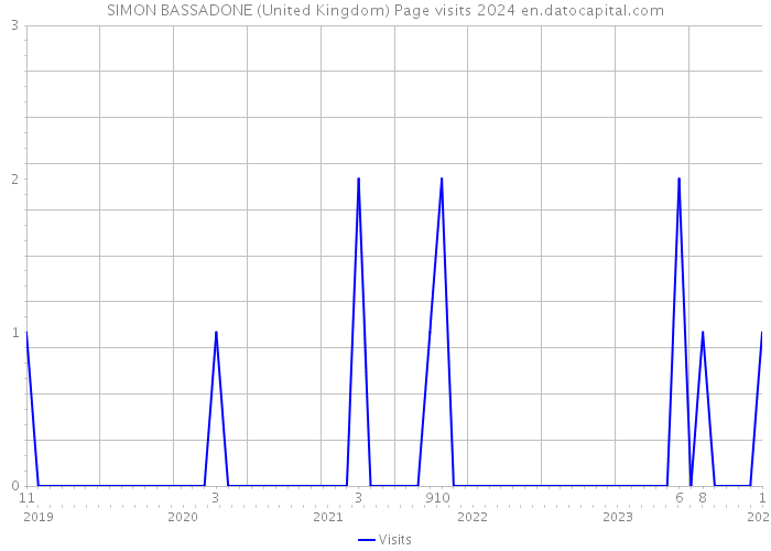 SIMON BASSADONE (United Kingdom) Page visits 2024 