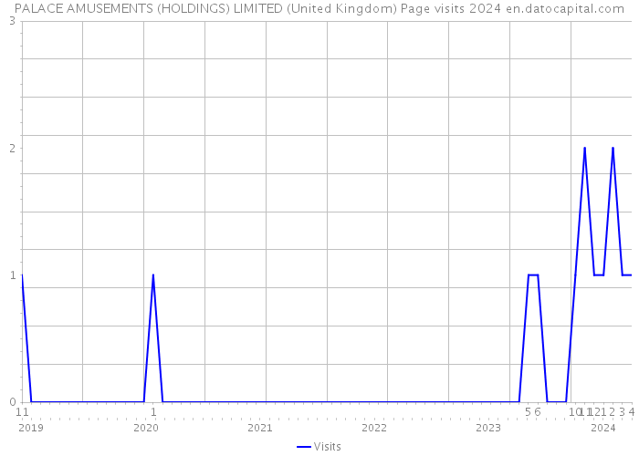 PALACE AMUSEMENTS (HOLDINGS) LIMITED (United Kingdom) Page visits 2024 