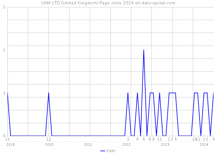 VAM LTD (United Kingdom) Page visits 2024 