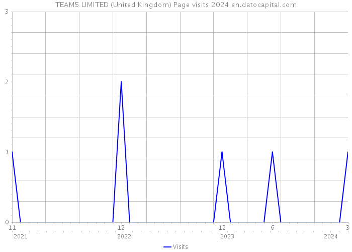 TEAM5 LIMITED (United Kingdom) Page visits 2024 