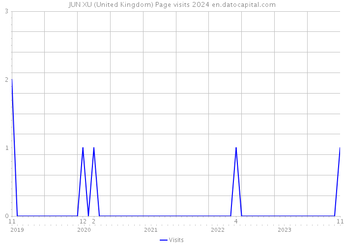 JUN XU (United Kingdom) Page visits 2024 