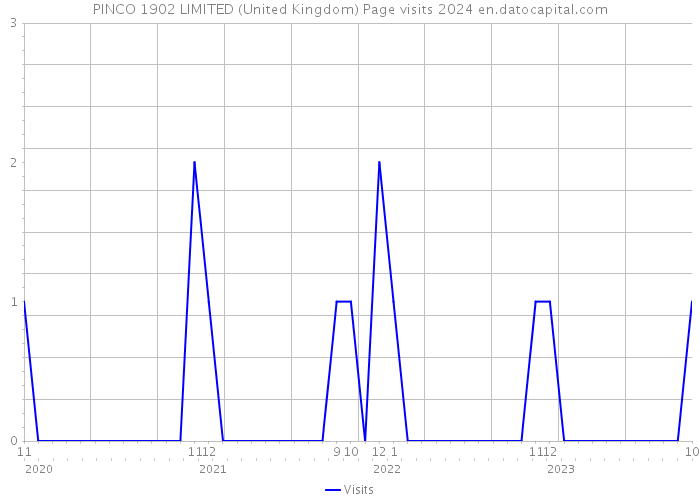 PINCO 1902 LIMITED (United Kingdom) Page visits 2024 