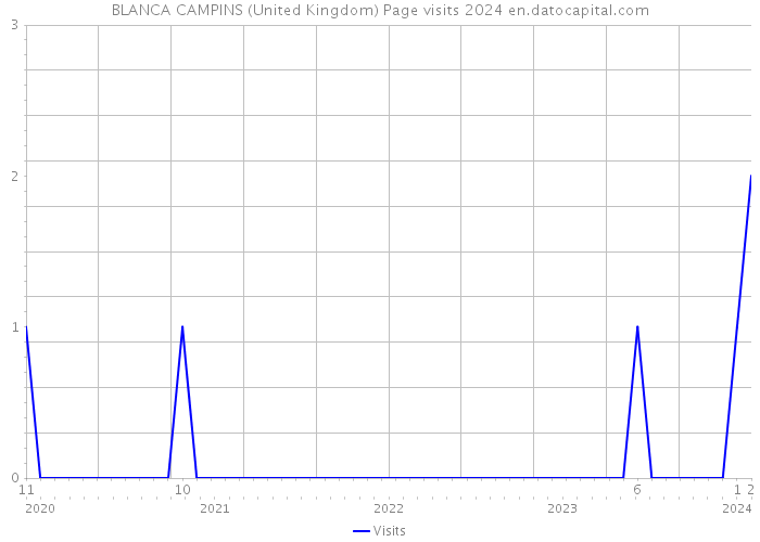 BLANCA CAMPINS (United Kingdom) Page visits 2024 