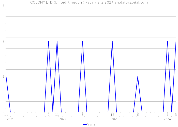 COLONY LTD (United Kingdom) Page visits 2024 