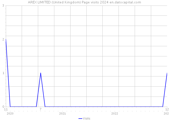 AREX LIMITED (United Kingdom) Page visits 2024 