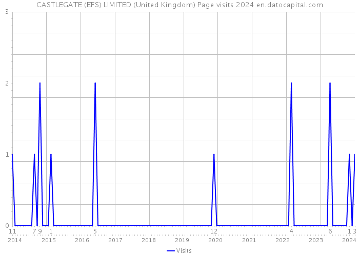 CASTLEGATE (EFS) LIMITED (United Kingdom) Page visits 2024 