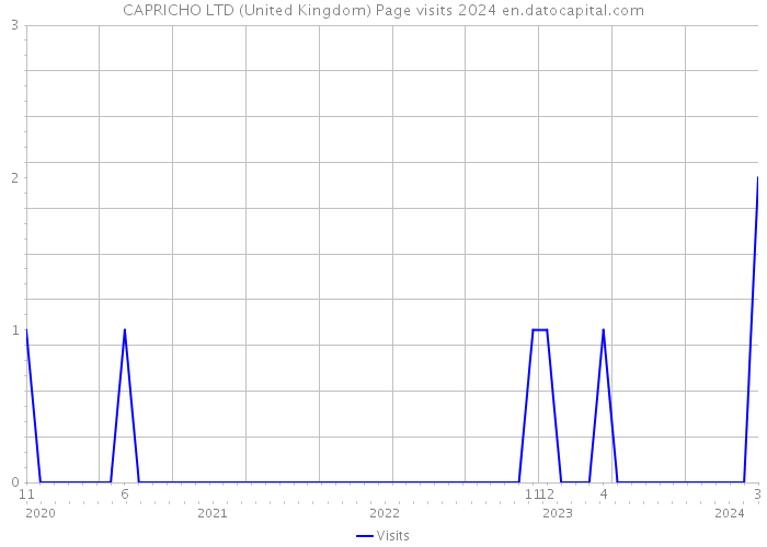 CAPRICHO LTD (United Kingdom) Page visits 2024 